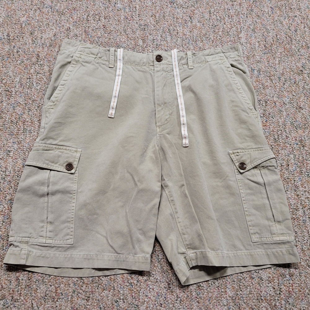 Reyn Spooner Cargo Shorts Mens 36 Tan Cotton Casual Outdoor Utility
